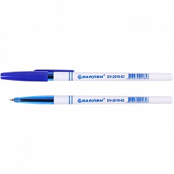 ручка шар. синяя "darvish" корпус белый