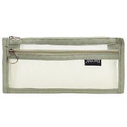 пенал на молнии оливковый