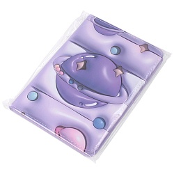 Блокнот A5  80л обложка кожзам "Планеты" клетка