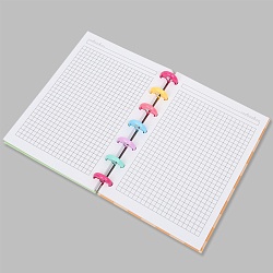 Блокнот 14*18см 80л на пластиковых кольцах "Капибары в тазу"