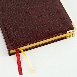 ежедневник недатированный  а5 152л grand croco (бордо) обложка искусств. кожа , золотой срез мет.уг