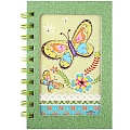 Блокнот 14,5*9,8см 60л на спирали "бабочка" со стразами