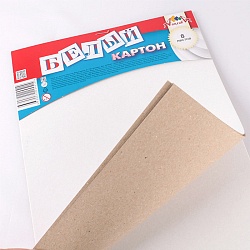 картон белый  а4  8л