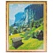 алмазная живопись 40*50см  деревня в горах