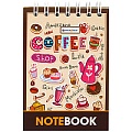 Блокнот  7*10см  60л  "Кофе" на гребне