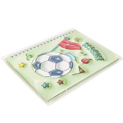 Блокнот 13*18см 48л на спирали в клетку "Футбольный мяч"