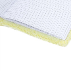 Блокнот A5  80л меховой "Лапка" в клетку