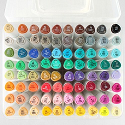 маркеры для скетчинга (двусторонние) (набор 80 цв)