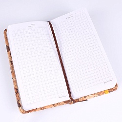 книжка  записная  8,5*16см "darvish" обложка "пробка" на резинке ассорти