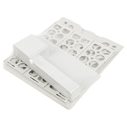 лоток вертикальный 3 отделения с горизонтальными отсеками светло-серый