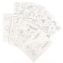 гравюра-раскраска единороги