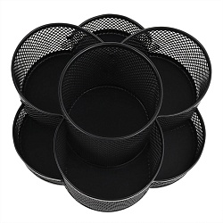 органайзер настольный металлический 7 отделений черный