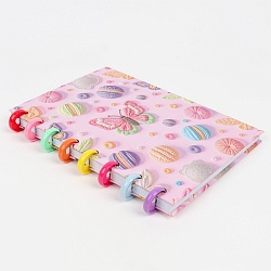 Блокнот 15,5*21см 80л на пластиковых кольцах в клетку "Бабочки"