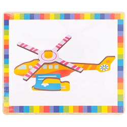 пазл деревянный 3d "вертолет". игрушка