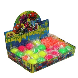 игрушка мяч-попрыгун неоновый 6,5см, цвета в асс.