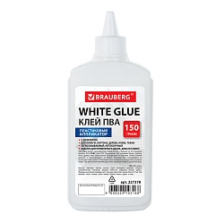 клей пва 150г brauberg (бумага, картон, дерево)