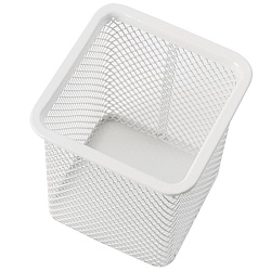 стакан металлический для канцелярских принадлежностей белый