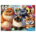 Пазлы   60 элементов Селфи красивых котов