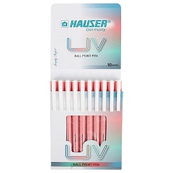 ручка шар. красная  uv  hauser