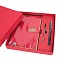 набор подарочный (ежедневник недатир.а5 с магнитной застежкой + ручка) красного цвета