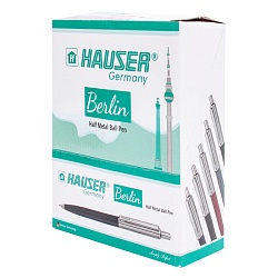 ручка автоматическая шариковая синяя berlin  hauser