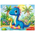 Пазлы-макси 15 элементов Динозаврик в пруду