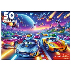 пазлы   50 элементов  крутой вираж в космосе