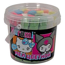 мелки цветные  20 шт kuromi в ведёрке