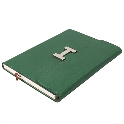ежедневник а5 недатиров. 112л  обложка кож.зам. зеленая