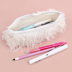 пенал на молнии белый