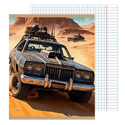 тетрадь  48л кл. "яростная гонка" обл. мелов. картон глянцевая ламинация