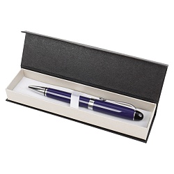 ручка подар. "darvish" корпус синий с серебристой отделкой в футляре