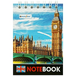 Блокнот  7*10см  60л  "Города" на гребне