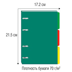 тетрадь на кольцах 120л "my notebook. no 4" обл.  цветной пластик