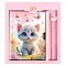 Блокнот 13,5*18 см 50л с замком "Очаровательный котенок" с ручкой