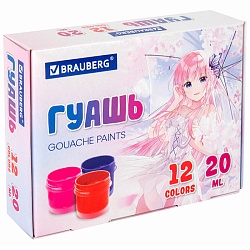 гуашь 12цв. "brauberg" "аниме" по 20мл