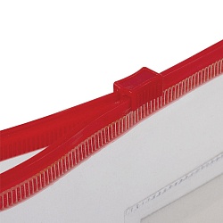 папка-конверт на молнии 25,5*13см прозрачная толщина 0,15мм