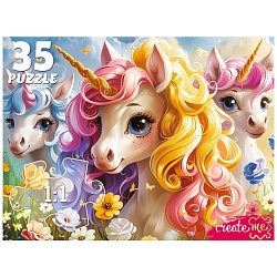 пазлы-макси 35 элементов три единорога