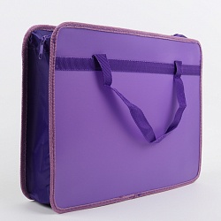 папка детская с ручками а4 пласт. с рисунком на молнии  неизведанная галактика