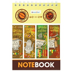 Блокнот 10*14см  60л  "Кофе" на гребне