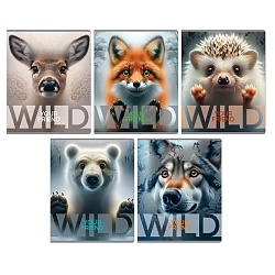 тетрадь  48л кл. "wild" обложка картон (эконом)