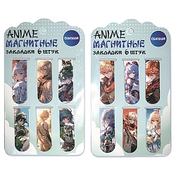 закладки магнитные "аниме" (6шт)