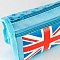 пенал мягкий тубус "darvish" ассорти с дополнительным карманом + аппликация "британский флаг"