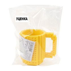 кружка-конструктор 400мл желтая (уценка)