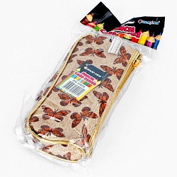 пенал мягкий тубус "darvish" цвет ассорти "бабочки"