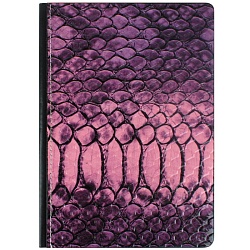 книжка  записная 13,5*19см "darvish" обложка кожзам чешуя с цветным срезом