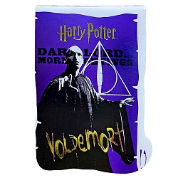 Блокнот А7  40л "Гарри Поттер" фигурный на скрепке обложка тиснение фольгой