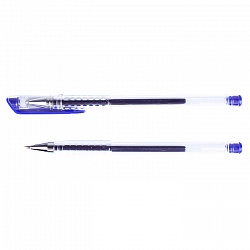 ручка гелевая синяя "darvish" корпус прозрачный