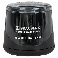 точилка электрическая brauberg двойное лезвие