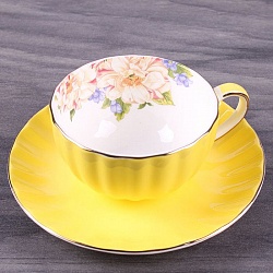 чайная пара 180мл (чашка+блюдце) желтая